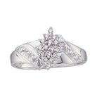 Dazzling Brilliance: 10kt White Gold Diamond Cluster Ring - Splendid Jewellery