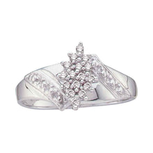 Load image into Gallery viewer, Dazzling Brilliance: 10kt White Gold Diamond Cluster Ring - Splendid Jewellery
