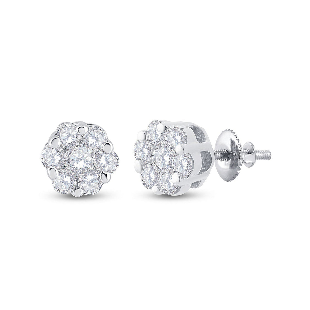 Dazzling Diamond Brilliance Cluster Earrings - Splendid Jewellery