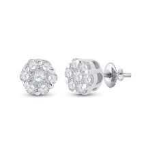 Load image into Gallery viewer, Dazzling Diamond Brilliance Cluster Earrings - Splendid Jewellery
