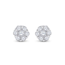 Load image into Gallery viewer, Dazzling Diamond Brilliance Cluster Earrings - Splendid Jewellery