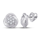 Dazzling Diamond Cluster Earrings in 10kt White Gold - Splendid Jewellery