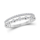 Dazzling Diamond Dreams | 10kt White Gold Womens Round Diamond Band Ring 1/3 Cttw | Splendid Jewellery - Splendid Jewellery