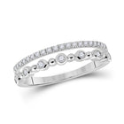 Dazzling Diamond Dreams | 10kt White Gold Womens Round Diamond Band Ring 1/3 Cttw | Splendid Jewellery - Splendid Jewellery