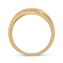 Load image into Gallery viewer, Dazzling Love Affair: 10kt Yellow Gold Men's Round Diamond Wedding Band Ring - Splendid Jewellery