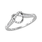 Dazzling Love Knot Diamond Heart Ring - Splendid Jewellery