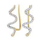 Dazzling Serpent Climber Earrings - Splendid Jewellery