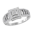 Dazzling Square Cluster Diamond Ring in 10kt White Gold - Splendid Jewellery