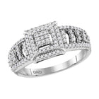 Dazzling Square Cluster Diamond Ring in 10kt White Gold - Splendid Jewellery