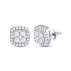 Dazzling Square Diamond Earrings in 14kt White Gold - Splendid Jewellery