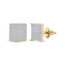 Load image into Gallery viewer, Dazzling Square Diamond Gold Earrings - Splendid Jewellery