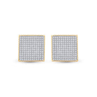 Dazzling Square Diamond Gold Earrings - Splendid Jewellery