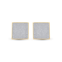 Load image into Gallery viewer, Dazzling Square Diamond Gold Earrings - Splendid Jewellery