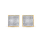 Dazzling Square Diamond Gold Earrings - Splendid Jewellery