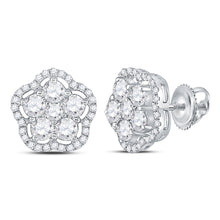 Load image into Gallery viewer, Dazzling Starlight Diamond Cluster Earrings - Splendid Jewellery