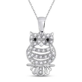 Enchanting Night Owl Diamond Pendant  Top View from Splendid Jewellery