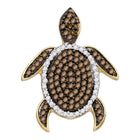Splendid Jewellery 10kt White Gold Sea Turtle Diamond Pendant  Top View from Splendid Jewellery