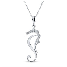 Load image into Gallery viewer, Enchanting Sea Horse Diamond Pendant  Top View from Splendid Jewellery