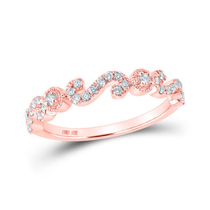 Diamond Band | 10kt Rose Gold Womens Round Diamond Band Ring 1/4 Cttw | Splendid Jewellery GND
