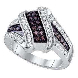 Captivating Crossover Brilliance Diamond Ring Top View from Splendid Jewellery