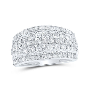 Diamond Band | 10kt White Gold Womens Round Diamond Band Ring 1-5/8 Cttw | Splendid Jewellery GND