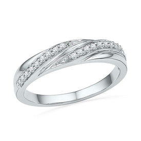 10kt White Gold Diamond Elegance Band | Splendid Jewellery Top View from Splendid Jewellery