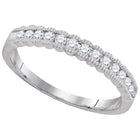 10kt White Gold Sparkling Diamond Band | Splendid Jewellery Top view from the 10Kt White Gold Womens Round Diamond Single Row Band Ring 1 4 Cttwpin64071 collection by Splendid Jewellery
