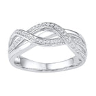 Twist of Brilliance Diamond Band Top view from the 10Kt White Gold Womens Round Diamond Twist Band Ring 1 5 Cttwpin63781 collection by Splendid Jewellery