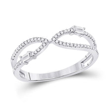 Load image into Gallery viewer, 14kt White Gold Baguette and Round Diamond Fusion Ring - Top View