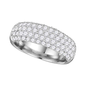 Diamond Band | 14kt White Gold Womens Round Diamond Pave Composite Band Ring 1-5/8 Cttw | Splendid Jewellery GND