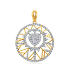 Radiant Love Diamond Circle Pendant  Top View from Splendid Jewellery