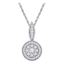 Load image into Gallery viewer, Floral Radiance Diamond Cluster Pendant  Top View from Splendid Jewellery