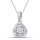 Radiant Diamond Brilliance Pendant | 10kt White Gold Womens Round Diamond Cluster Pendant 1/20 Cttw | Splendid Jewellery Top view from the 10Kt White Gold Womens Round Diamond Cluster Pendant 1 20 Cttwpin284076 collection by Splendid Jewellery