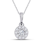 Enchanting Diamond Radiance Pendant | 10kt White Gold Womens Round Diamond Cluster Pendant 1/6 Cttw | Splendid Jewellery Top view from the 10Kt White Gold Womens Round Diamond Cluster Pendant 1 6 Cttwpin284001 collection by Splendid Jewellery