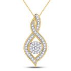 Nested Brilliance Diamond Pendant  Top View from Splendid Jewellery