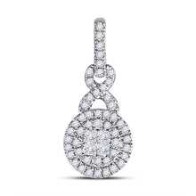 Load image into Gallery viewer, Radiant Brilliance Diamond Cluster Pendant  Top View from Splendid Jewellery