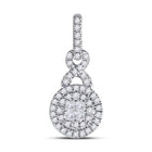Radiant Brilliance Diamond Cluster Pendant  Top View from Splendid Jewellery