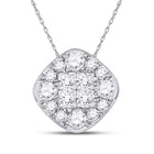 Enchanting Princess Diamond Cluster Pendant - Top View