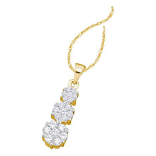 Load image into Gallery viewer, Enchanting Meadows Diamond Pendant  Top View from Splendid Jewellery