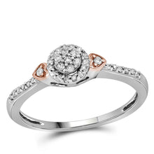 Load image into Gallery viewer, Captivating Love&#39;s Embrace Diamond Cluster Ring Top View from Splendid Jewellery