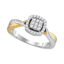 Load image into Gallery viewer, Twisted Brilliance Diamond Cluster Ring Top View from Splendid Jewellery
