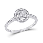 Dazzling Circle of Diamonds Ring | 10kt White Gold Womens Round Diamond Cluster Ring 1/5 Cttw Top view from the 10Kt White Gold Womens Round Diamond Circle Frame Cluster Ring 1 5 Cttwpin67047 collection by Splendid Jewellery