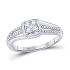 Radiant Diamond Cluster Ring | 10kt White Gold Womens Round Diamond Cluster Ring 1/4 Cttw | Splendid Jewellery Top View from Splendid Jewellery