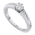 Enchanting Blossom Diamond Cluster Ring Top view from the 10Kt White Gold Womens Round Diamond Flower Cluster Ring 1 4 Cttwpin41243 collection by Splendid Jewellery