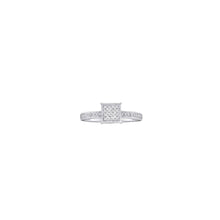 Load image into Gallery viewer, Radiant Brilliance Diamond Cluster Ring Top View from Splendid Jewellery