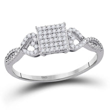 Load image into Gallery viewer, The Captivating Brilliance Diamond Cluster Ring Top View from Splendid Jewellery