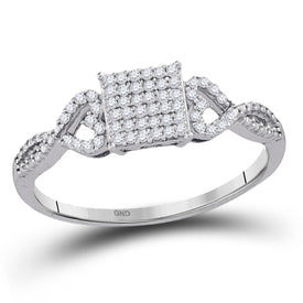 The Captivating Brilliance Diamond Cluster Ring Top View from Splendid Jewellery