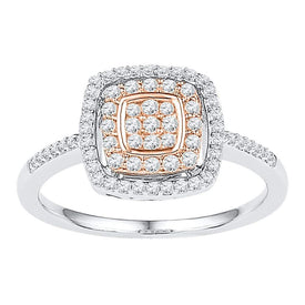 Captivating Brilliance Diamond Cluster Ring Top View from Splendid Jewellery