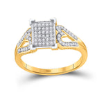 10kt Yellow Gold Heart-Shaped Diamond Cluster Ring | 1/5 Cttw | Splendid Jewellery Top View from Splendid Jewellery