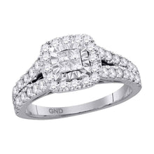 Load image into Gallery viewer, Captivating Brilliance Diamond Cluster Ring - Top View